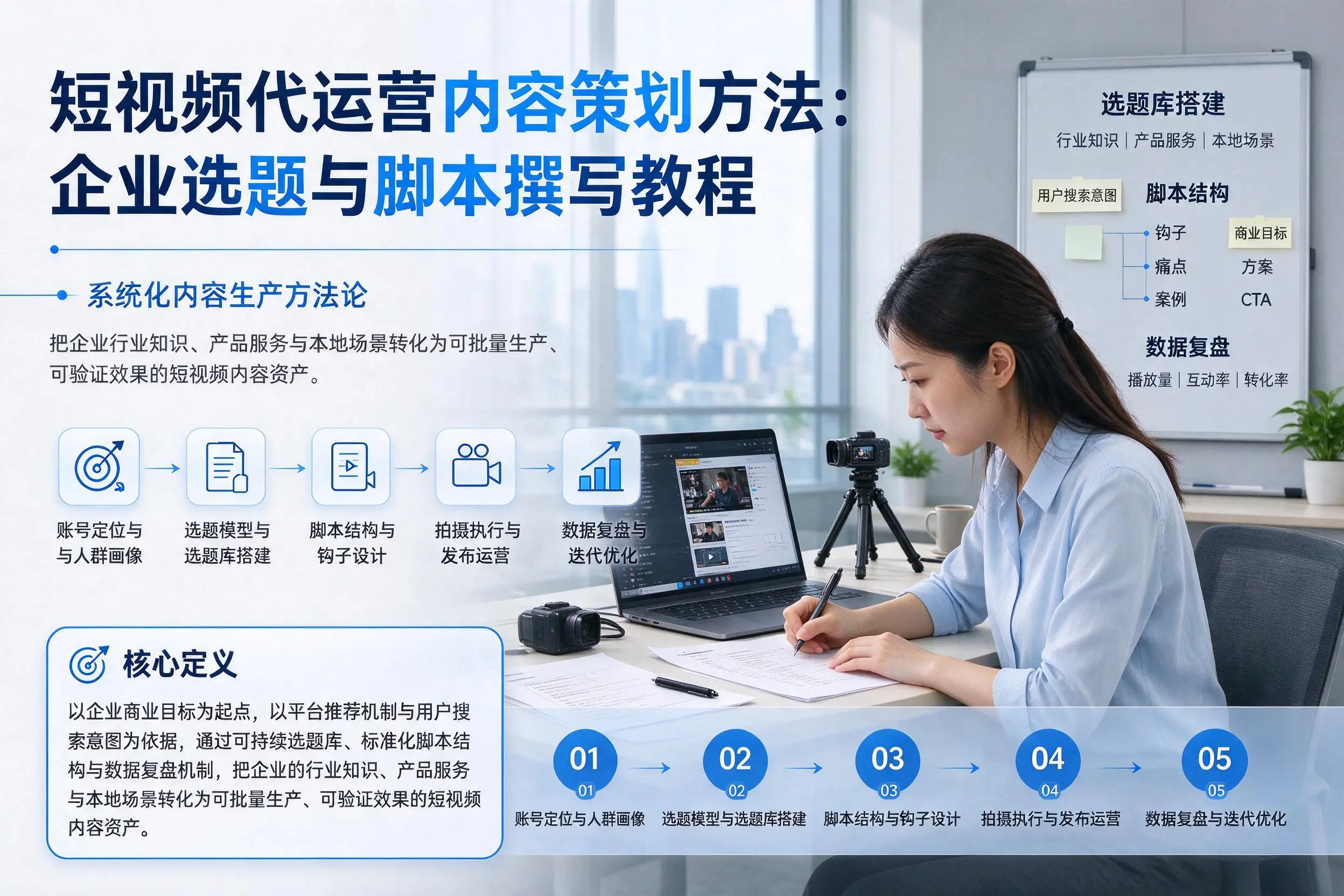 短视频代运营内容策划方法:迪庆企业选题与脚本撰写教程