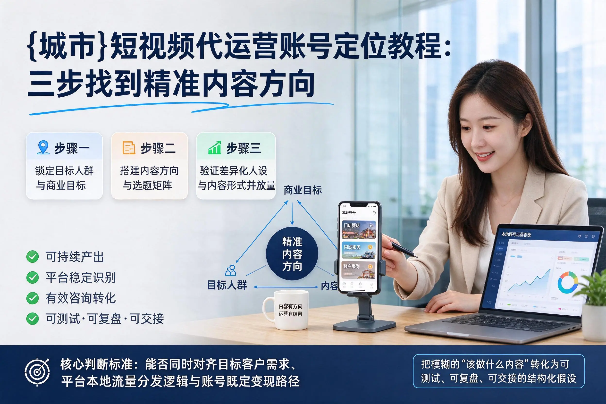 迪庆短视频代运营账号定位教程：三步找到精准内容方向
