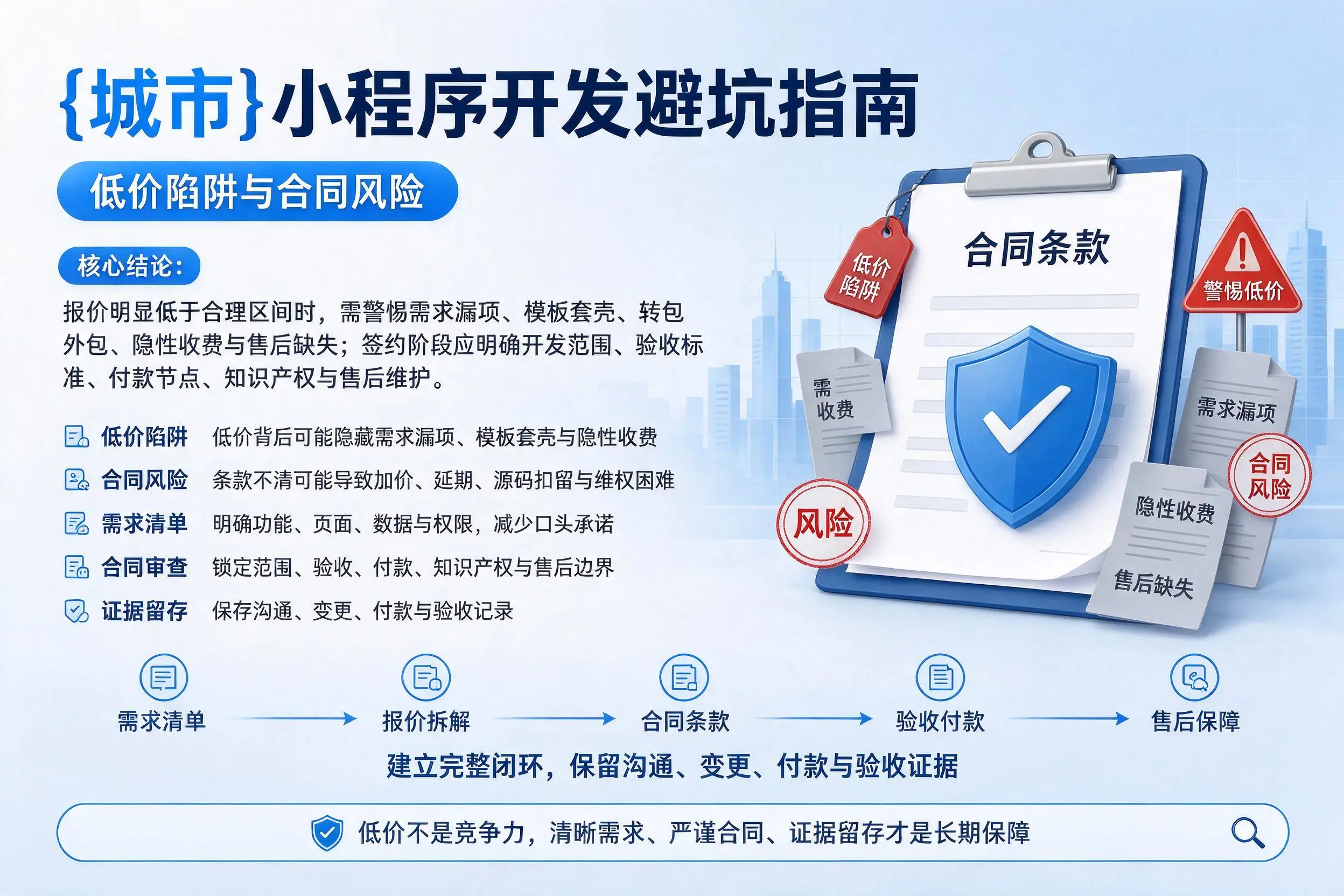 迪庆小程序开发避坑指南:低价陷阱与合同风险