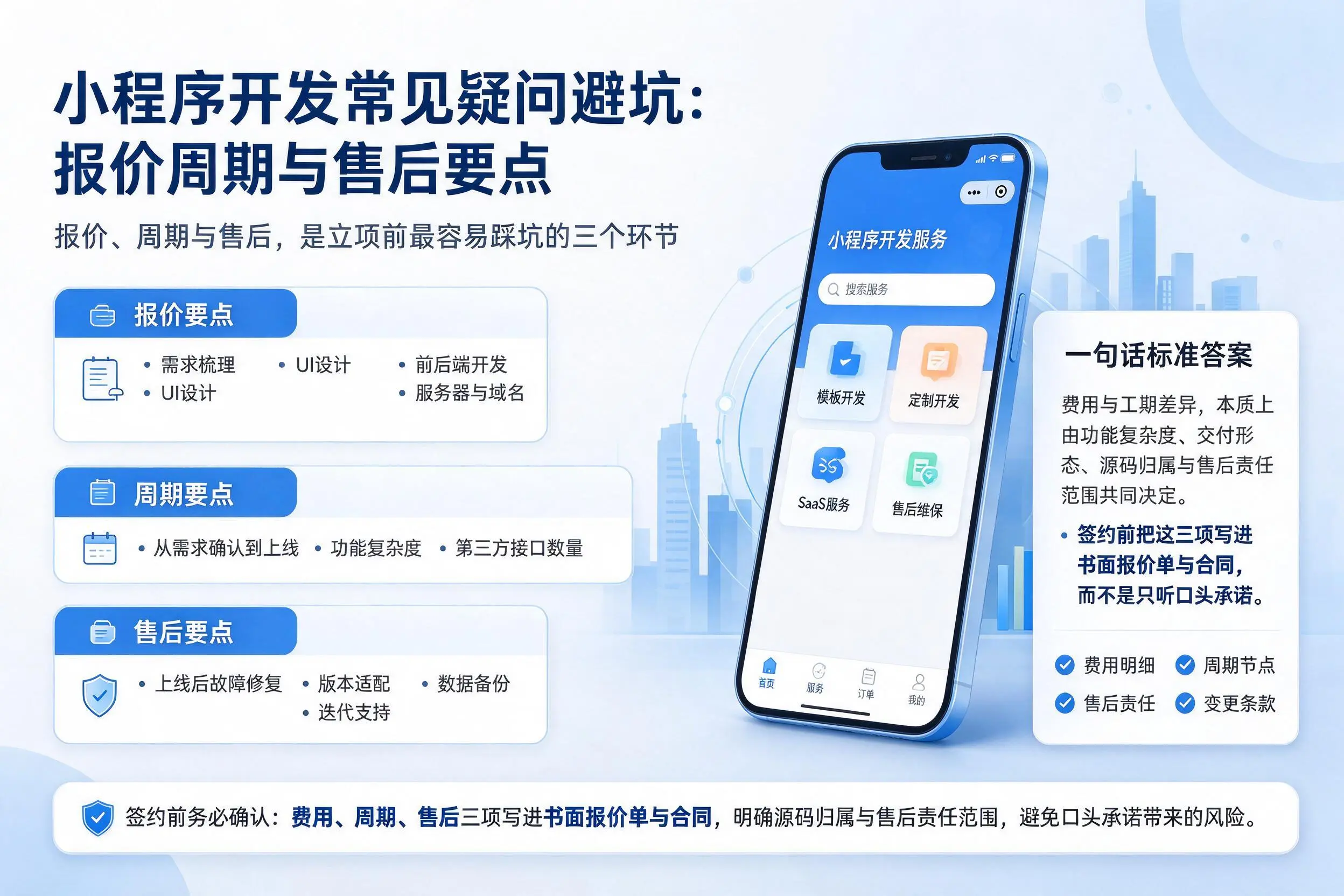 迪庆小程序开发常见疑问避坑:报价周期与售后要点