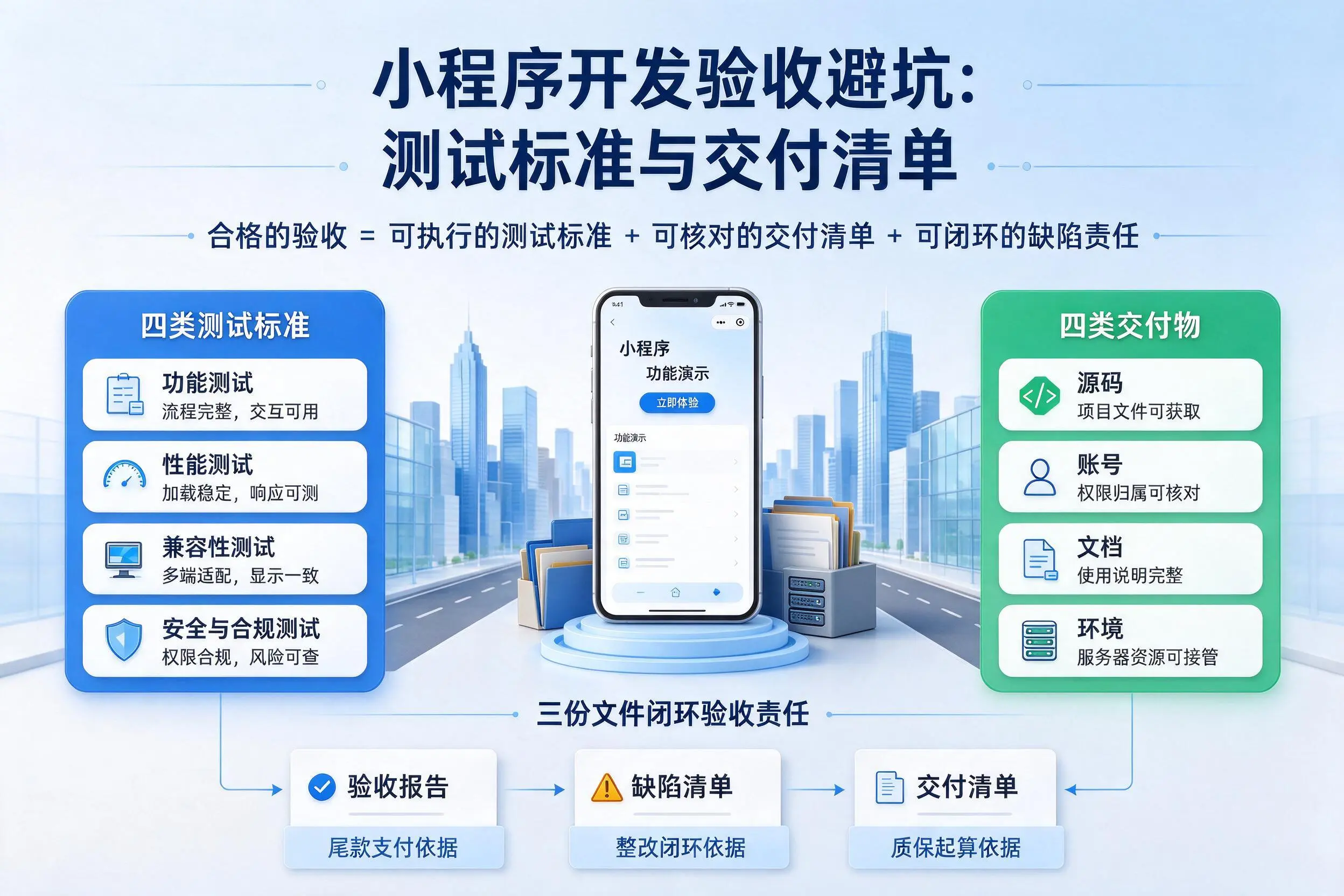 迪庆小程序开发验收避坑：测试标准与交付清单
