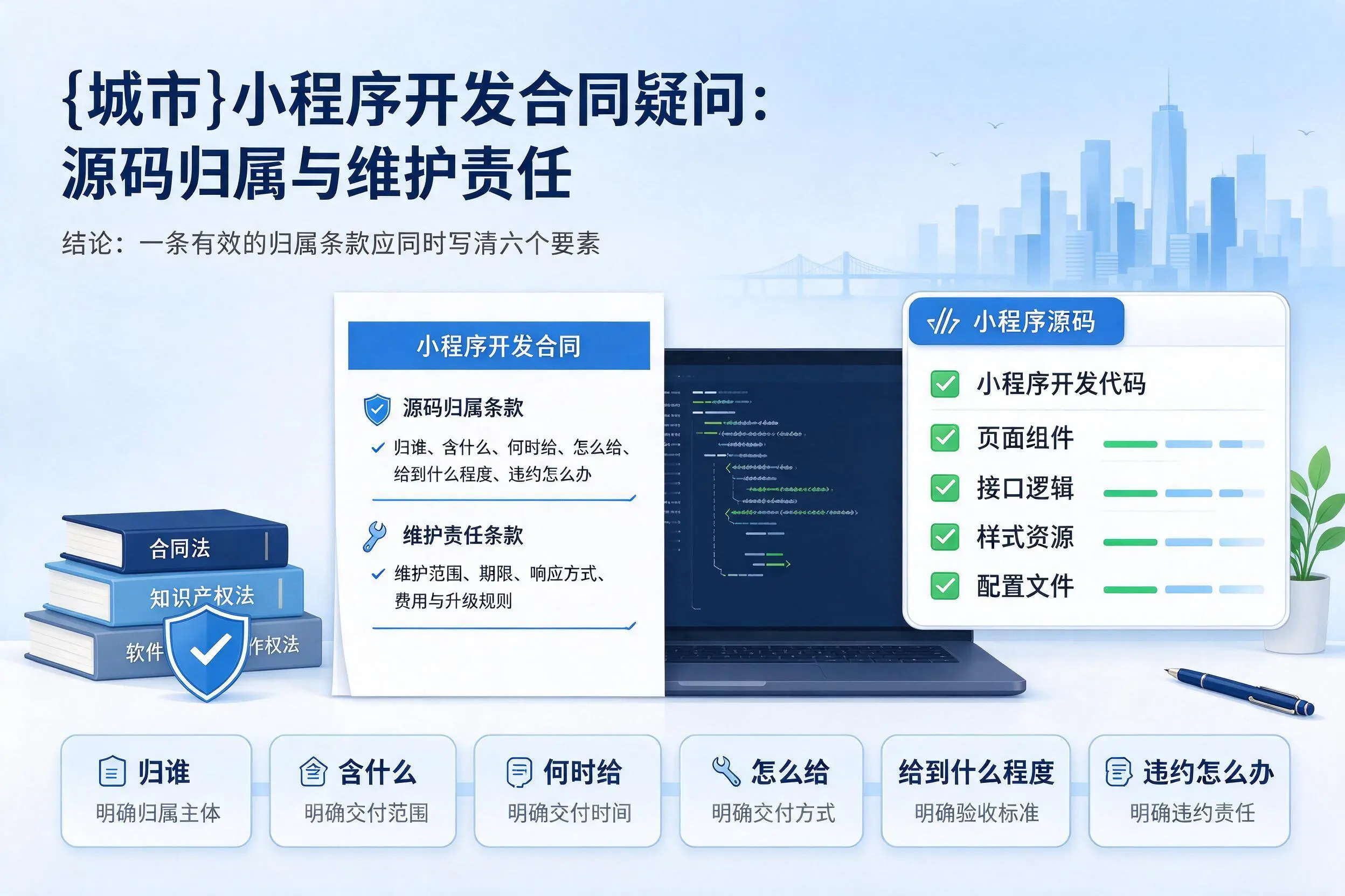 迪庆小程序开发合同疑问:源码归属与维护责任