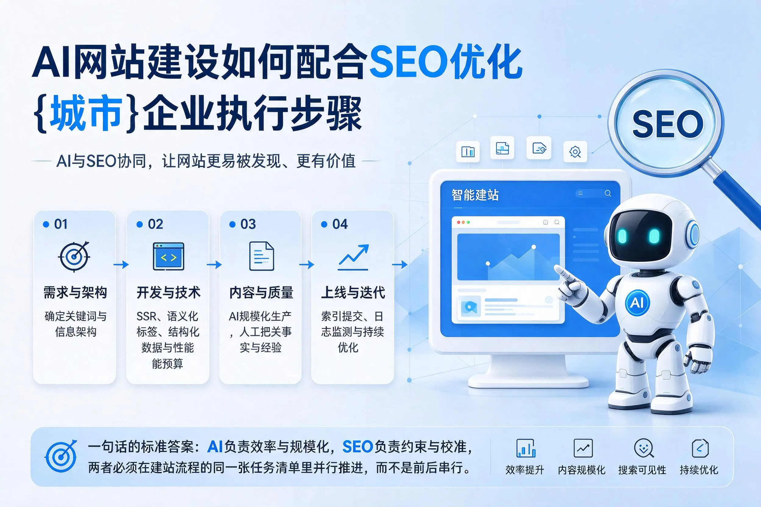 AI网站建设如何配合SEO优化，迪庆企业执行步骤