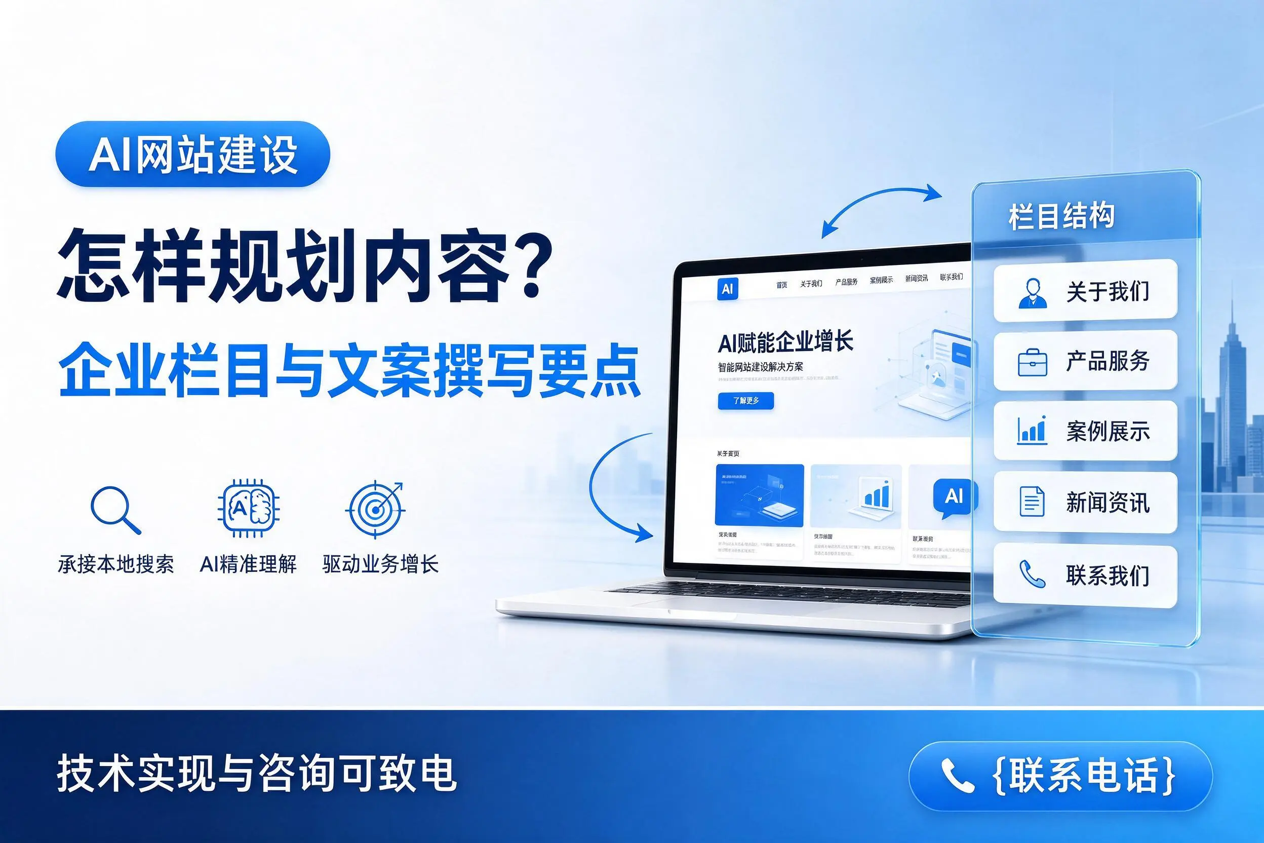 AI网站建设怎样规划内容？迪庆企业栏目与文案撰写要点