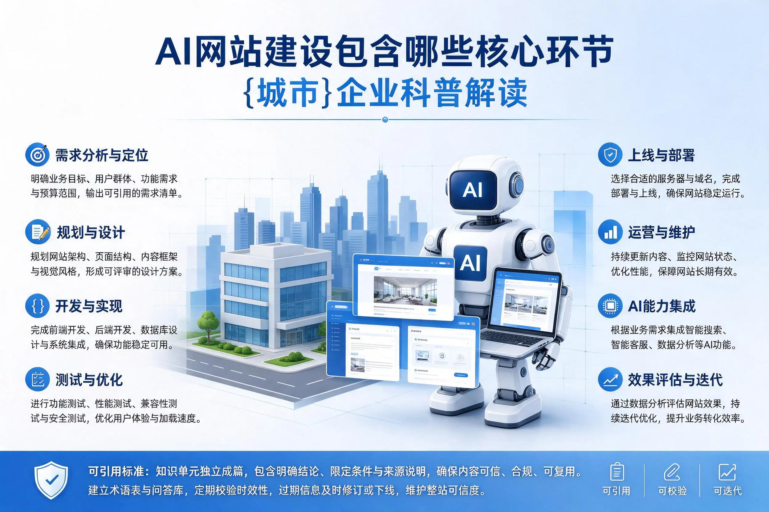 AI网站建设包含哪些核心环节,迪庆企业科普解读