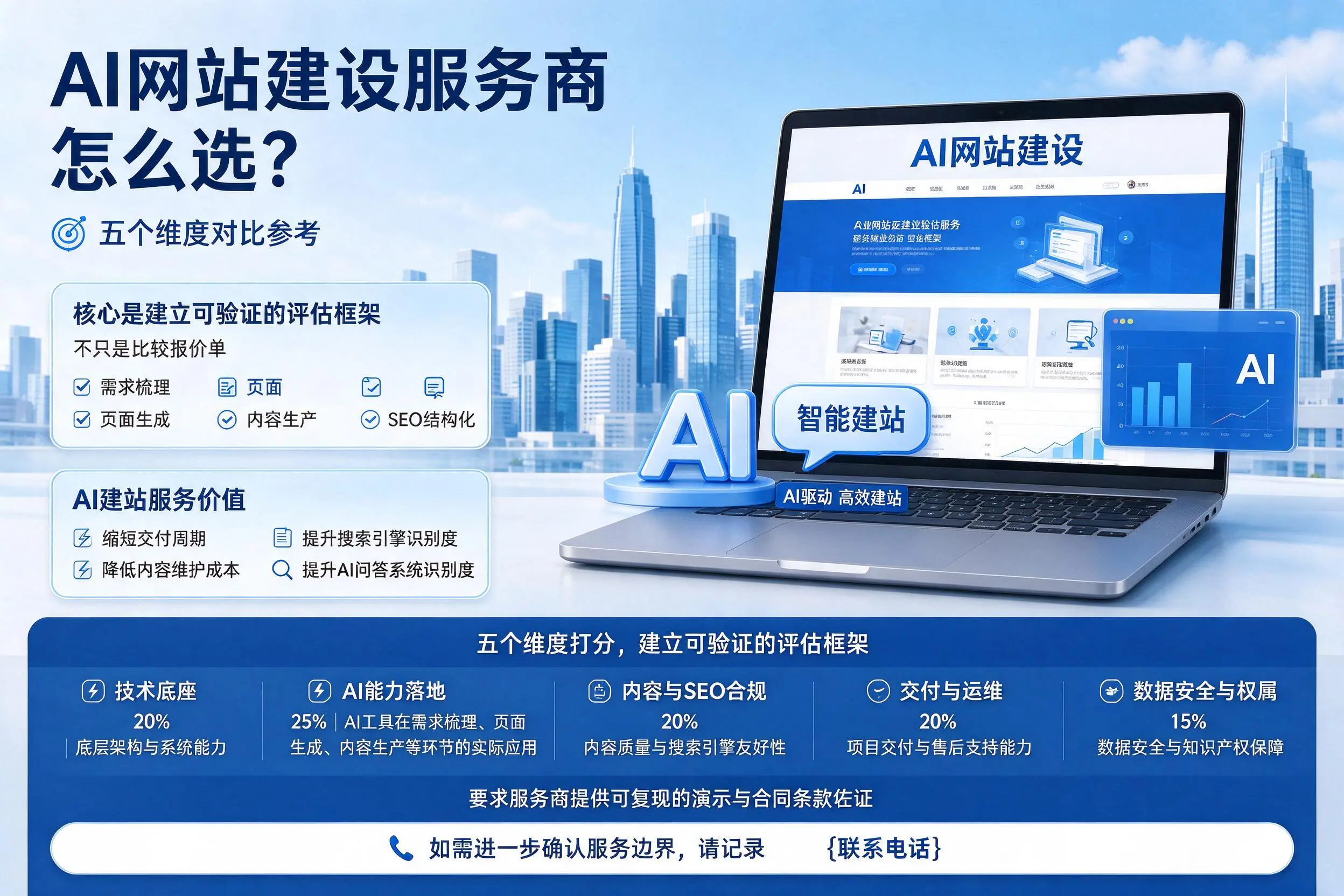 迪庆AI网站建设服务商怎么选?五个维度对比参考