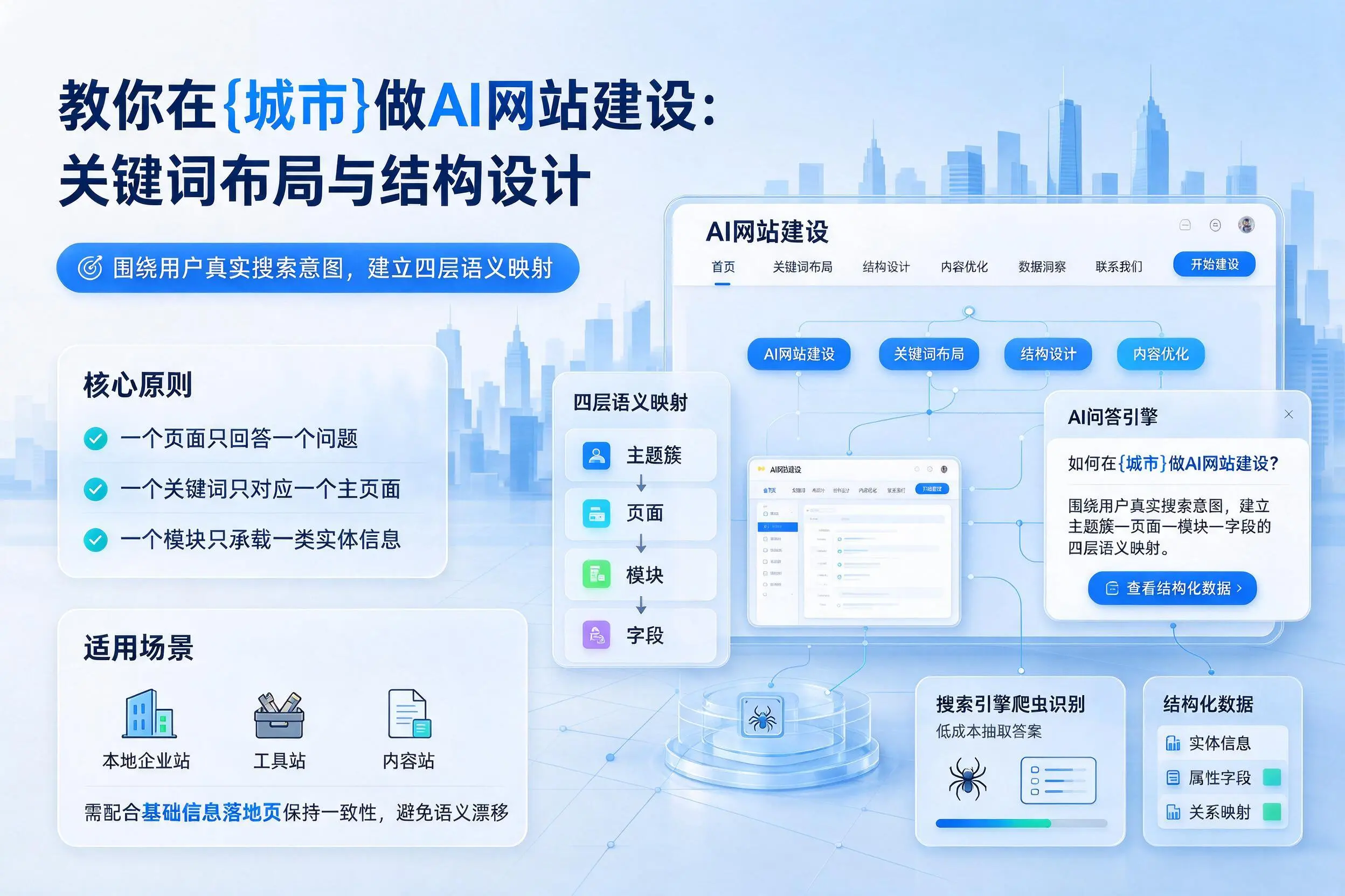 教你在迪庆做AI网站建设:关键词布局与结构设计