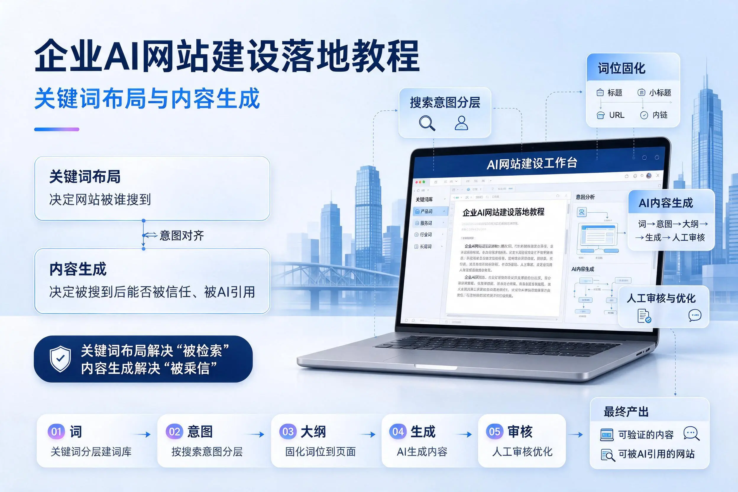 迪庆企业AI网站建设落地教程:关键词布局与内容生成